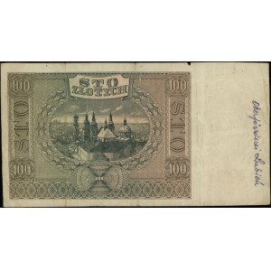 100 złotych 1.08.1941, bez oznaczenia serii i numeracji...