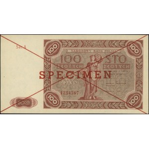 100 złotych 15.07.1947, seria A, numeracja 1234657, obu...