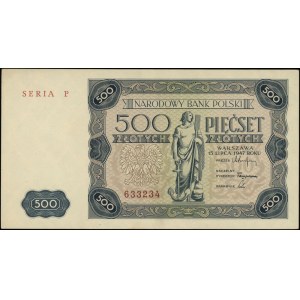 500 złotych 15.07.1947, seria P, numeracja 633234, Luco...