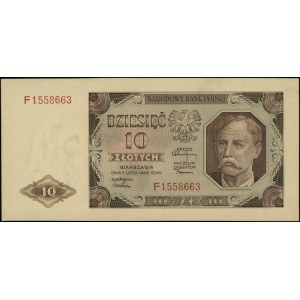 10 złotych 1.07.1948, seria F, numeracja 1558663, Lucow...