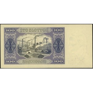 próbny druk kolorystyczny banknotu 100 złotych 1.07.194...