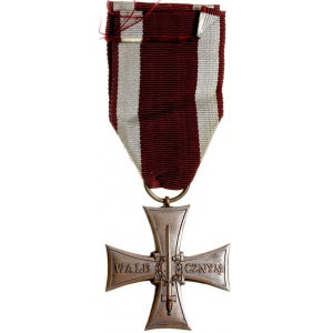 Krzyż Walecznych 1939, brąz 44 x 44 mm, wstążka, nienum...