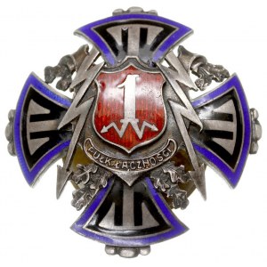 odznaka pamiątkowa 1 Pułku Łączności wzór 2, wersja z n...