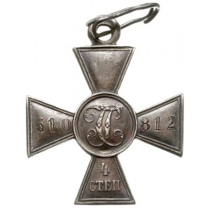 Mikołaj II -Krzyż św. Jerzego 4 stopień, typ I, nr 5108...