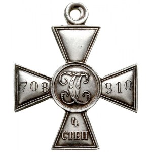Mikołaj II -Krzyż św. Jerzego 4 stopień, typ I, nr 7089...