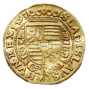 Rudolf II 1576-1612, dukat 1593, Wiedeń, złoto 3.42 g, ...