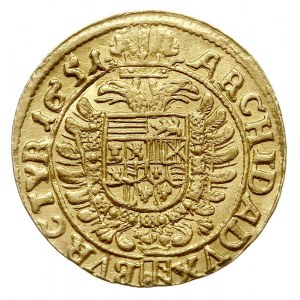 Ferdynand III 1637-1657, dukat 1651, Wiedeń, złoto 3.48...