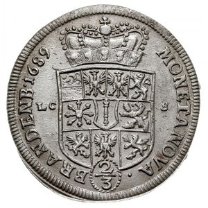 Fryderyk III 1688-1701, gulden 1689 LCS, Berlin, v. Sch...