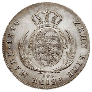 Fryderyk August I 1806-1827, talar 1816 IGS, Drezno, AK...