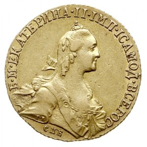 10 rubli 1766 СПБ-TI, Petersburg, złoto 12.99 g, Bitkin...