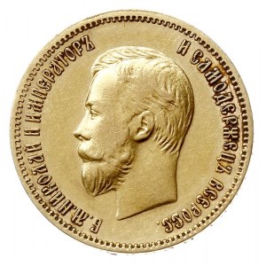 10 rubli 1910 ЭБ, Petersburg, złoto 8.60 g, Bitkin 15 (...