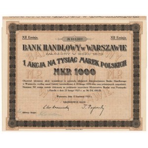 3121. Bank Handlowy Warszawa Em.12, 1.000 mkp 1923