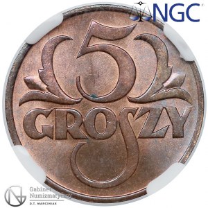 7248. 5 groszy 1936 - NGC MS64 RB