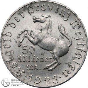 1129. Westfalia 50 mln marek 1923 Al, st.1-/2+