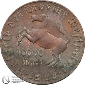 1127. Westfalia 10.000 marek 1923 - 44mm - st.~3+