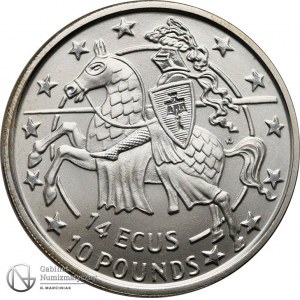 1174. Gibraltar 14 ecus = 10 funtów 1992, st.1