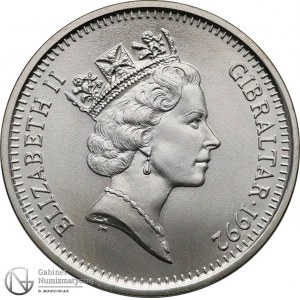 1174. Gibraltar 14 ecus = 10 funtów 1992, st.1