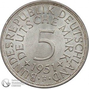 1166. BRD 5 marek 1951-F, st.1/1-