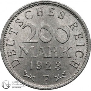 5175. Weimar 200 marek 1923-F, st.2+/1-