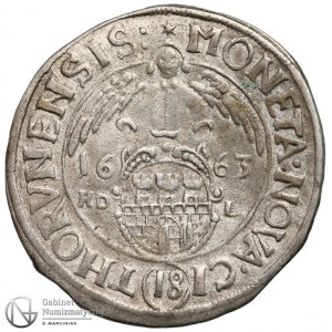 4133. Jan Kazimierz Ort Toruń 1663 HD-L (R1)