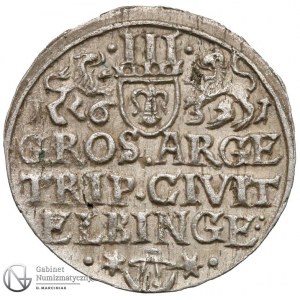 4130. Gustaw Adolf Trojak Elbląg 1631 CUDNY st.1-