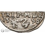 1307. ZgIII Waza Trojak Wilno 1598 z ŁABĘDZIEM RRR