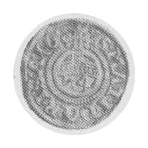 Grosz (1 /24 talara) 1615, Aw. jabłko, Rw. Tarcza herbowa