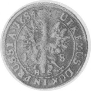 Ort 1684, Aw. Popiersie, Rw. Orzeł Pruski w polu. Malb 1767