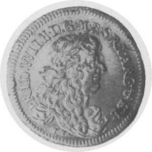1/3 talara 1672, Aw. Popiersie, Rw. Tarcza, Malb. 1677