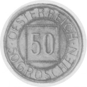 50 groszy. 1934, Aw. Orzeł, Rw. Napis. Nikiel
