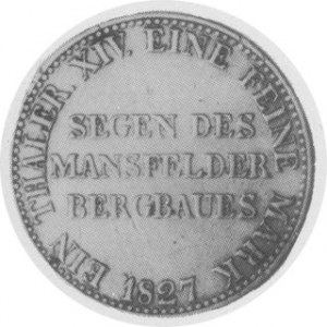 Ausbeutetaler 1827, Aw. głowa, Rw. Napisy, Th. 248