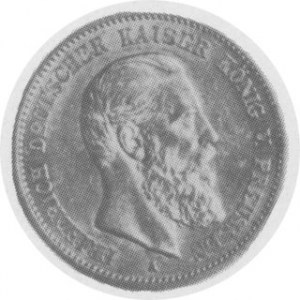 2 marki 1888, Aw. Popiersie. Rw. Orzeł niemiecki, J. 98