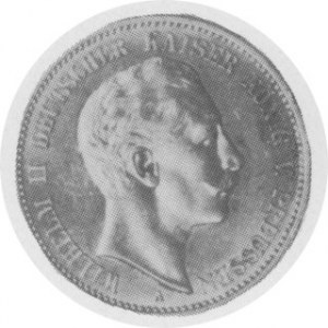 2 marki 1888, Aw. Popiersie, Rw. Orzeł niemiecki. J. 100
