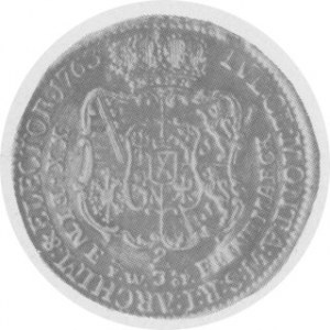 2/3 talara 1763, Aw: Popiersie, Rw: Tarcza wielopolowa, Kop. 318 r, Schon. 204 (usterki na rancie)