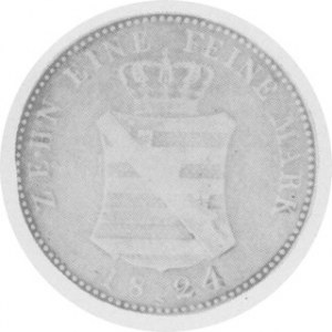 Vereinstaler 1824, Aw: Popiersie, Rw: Tarcza, AKS 30, Th. 303, Dav. 854