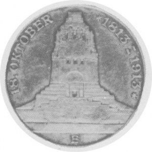 3 marki 1913 (na pamiątkę bitwy pod Lipskiem) J. 140