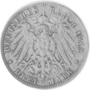 3 marki 1913 (na pamiątkę bitwy pod Lipskiem) J. 140