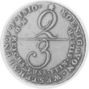 2/3 talara 1810, Aw. Głowa, Rw. Napis, AKS 10