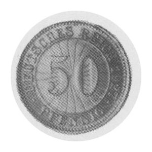 50 fenigów, 1927, Aw. Orzeł, Rw. Cyfra, m. F - Stuttgart