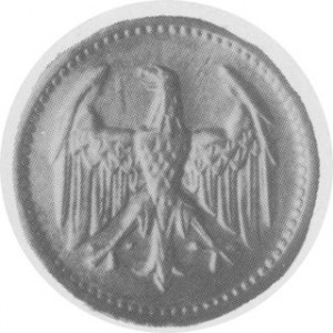 3 marki 1924, Aw. Orzeł, Rw. Napis, m. Berlin, J. 312