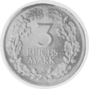 3 marki 1925, Aw. Rycerz, Rw. Nominał J. 321