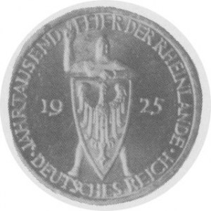 3 marki 1925, Aw. Rycerz, Rw. Nominał J. 321