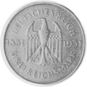 3 marki 1931, (Głowa Steina), J. 333