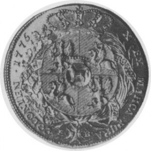 Talar 1775, Aw. Popiersie w napisie LITH, Rw. Tarcza, PI. 391, Kop. 429.7r