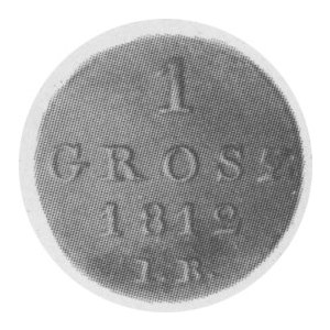 1 grosz 1812, Aw. Tarcza, Rw. Napis, PI. 71, Kop. 27.3, miedź