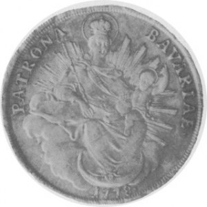 Talar 1778, Aw. Popiersie, Rw. Patronka Bawarii, Dav. 1965