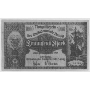 1.000 marek 1923, j.w. ziel-brąz