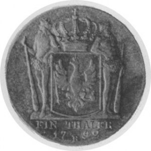 Talar 1792, Aw. Popiersie, Rw. Tarcza, Malb. 4819.