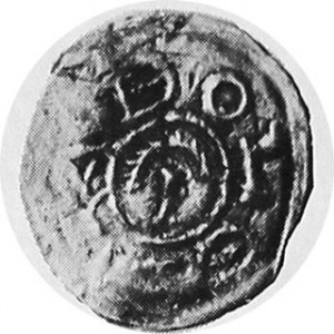 Denar br., Aw. Głowa księcia w polu w otoku napis BOLZLA. Rw. Gryf w polu, Kop. 33.VII rr