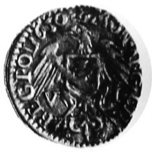 szóstak 1650, Aw. Popiersie w wieńcu, Rw. Orzeł z tarczą po bokach wartość V - I , m. Wschowa, Kop. 63.a rr, Ty...